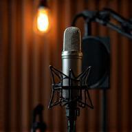 Innspilling av voiceover i profesjonelt studio